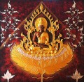 Thailand Buddha in Gold und Silberpulver Buddhismus